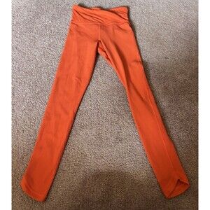 Athleta Elation Crossover Rib 7/8 Tight Orange Leggings Size XXS
